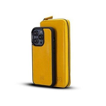 Bouletta F10 Apple iPhone 14 Pro Uyumlu Deri Zip Kılıf