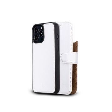 Bouletta F3 Beyaz Apple İphone 13 Pro Uyumlu Deri Cüzdanlı Kılıf