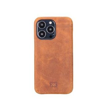 Bouletta F360 G19 Taba Apple iPhone 13 Pro Uyumlu Deri Arka Kapak