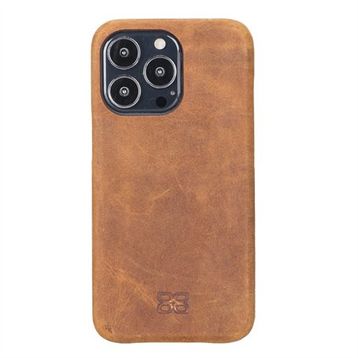 Bouletta F360 G19 Taba Apple iPhone 13 Pro Uyumlu Deri Arka Kapak
