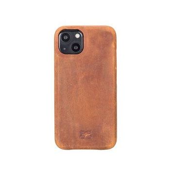 Bouletta F360 G19 Taba Apple iPhone 13 Uyumlu Deri Arka Kapak