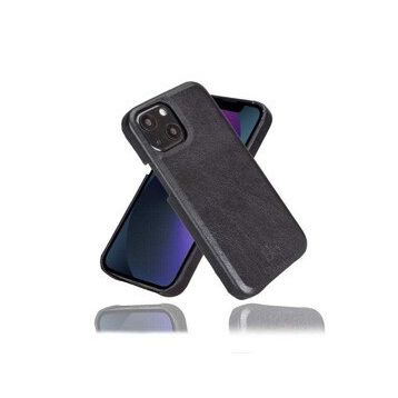 Bouletta F360 RST1 Siyah Apple iPhone 13 Deri Siyah Cep Telefonu Arka Kapak