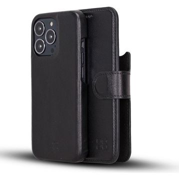 Bouletta F360 RST1 Siyah Apple iPhone 13 Pro Max Uyumlu Deri Cüzdanlı Kılıf