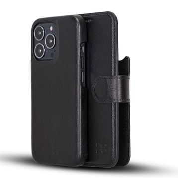 Bouletta F360 RST1 Siyah Apple iPhone 13 Pro Max Uyumlu Deri Cüzdanlı Kılıf