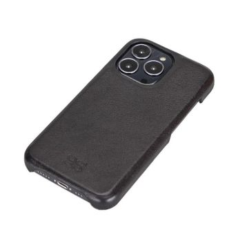 Bouletta F360 RST1 Siyah Apple iPhone 13 Pro Uyumlu Deri Arka Kapak