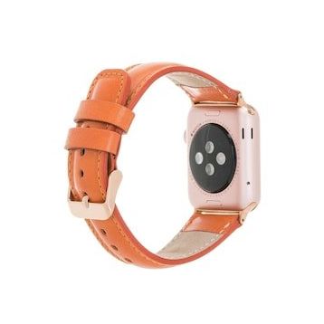 Bouletta F5 42-44-45 mm Taba Apple Watch Uyumlu Deri Kordon