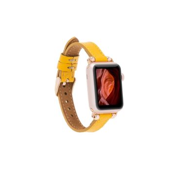 Bouletta Fl12 Sarı Apple Watch Deri Kordon