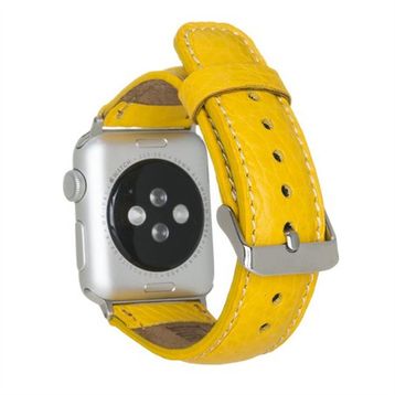 Bouletta Fl12 Sarı Apple Watch Deri Kordon