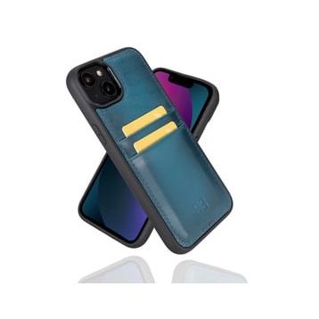Bouletta FXCP BRN4 Apple iPhone 14 Pro Max Deri Mavi Cep Telefonu Arka Kapak