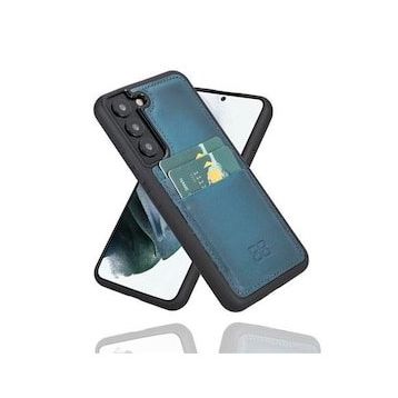 Bouletta FXCP BRN4 Samsung Galaxy S22 Deri Mavi Cep Telefonu Arka Kapak