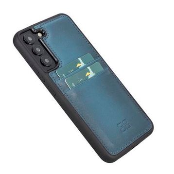 Bouletta FXCP BRN4 Samsung Galaxy S22 Plus Deri Mavi Cep Telefonu Arka Kapak