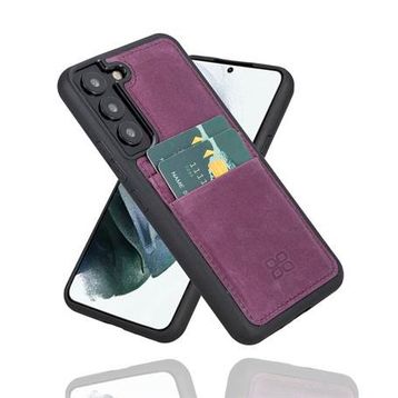 Bouletta FXCP CZ7 Samsung Galaxy S22 Plus Deri Mor Cep Telefonu Arka Kapak