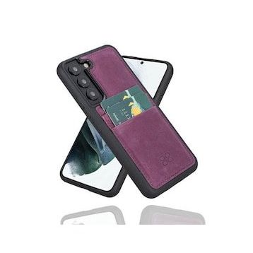 Bouletta FXCP CZ7 Samsung Galaxy S22 Plus Deri Mor Cep Telefonu Arka Kapak