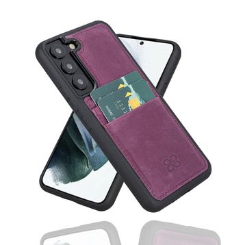 Bouletta FXCP CZ7 Samsung Galaxy S23 Deri Mor Cep Telefonu Arka Kapak