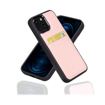 Bouletta FXCP NU2 Apple iPhone 13 Mini Deri Pembe Cep Telefonu Arka Kapak