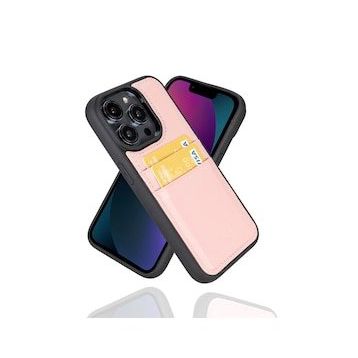 Bouletta FXCP NU2 Apple iPhone 14 Pro Deri Pembe Cep Telefonu Arka Kapak