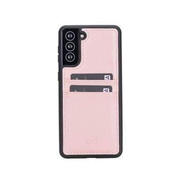 Bouletta FXCP NU2 Samsung Galaxy S21 Plus Uyumlu Deri Pembe Cep Telefonu Arka Kapak