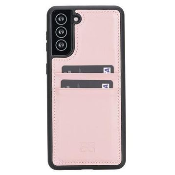 Bouletta FXCP NU2 Samsung Galaxy S21 Plus Uyumlu Deri Pembe Cep Telefonu Arka Kapak