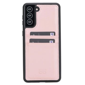 Bouletta FXCP NU2 Samsung Galaxy S21 Plus Uyumlu Deri Pembe Cep Telefonu Arka Kapak