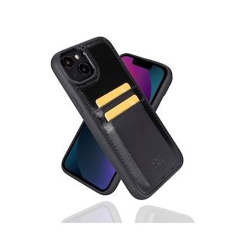Bouletta FXCP RST1 Apple iPhone 14 Plus Deri Siyah Cep Telefonu Arka Kapak