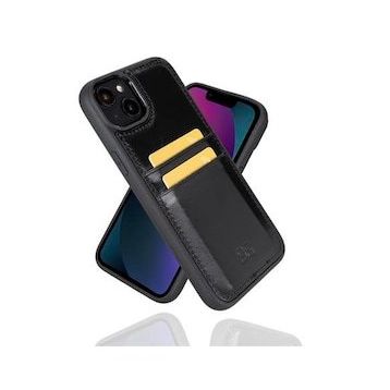 Bouletta FXCP RST1 Apple iPhone 14 Plus Deri Siyah Cep Telefonu Arka Kapak