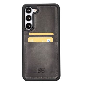 Bouletta FXCP TN18 Samsung Galaxy S23 Plus Deri Gri Cep Telefonu Arka Kapak