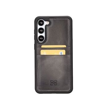 Bouletta FXCP TN18 Samsung Galaxy S23 Plus Deri Gri Cep Telefonu Arka Kapak