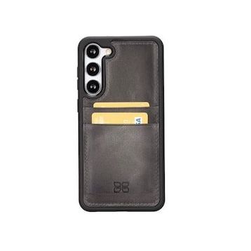 Bouletta FXCP TN18 Samsung Galaxy S23 Plus Deri Gri Cep Telefonu Arka Kapak