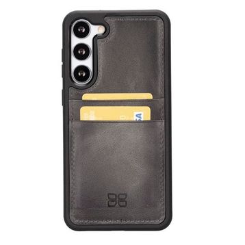 Bouletta FXCP TN18 Samsung Galaxy S23 Plus Deri Gri Cep Telefonu Arka Kapak
