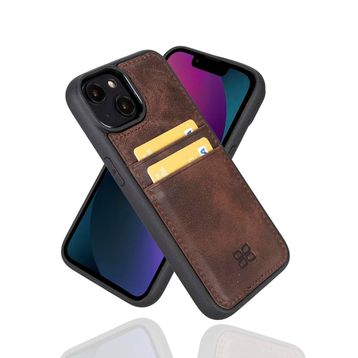 Bouletta FXCP TN3 Apple iPhone 14 Uyumlu Deri Kahve Cep Telefonu Arka Kapak
