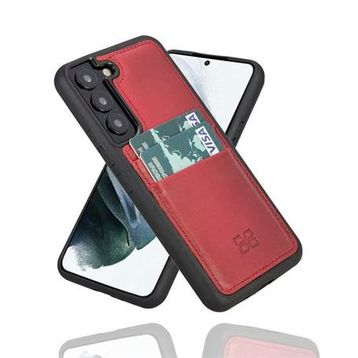 Bouletta FXCP V4EF Samsung Galaxy S22 Plus Deri Kırmızı Cep Telefonu Arka Kapak