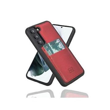 Bouletta FXCP V4EF Samsung Galaxy S22 Plus Deri Kırmızı Cep Telefonu Arka Kapak