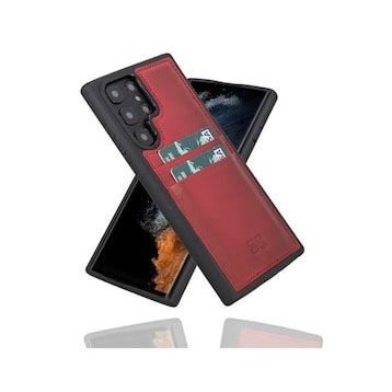 Bouletta FXCP V4EF Samsung Galaxy S22 Ultra Uyumlu Deri Kapak