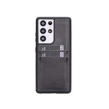 Bouletta FXCPRST1 Samsung Galaxy S21 Ultra Uyumlu Deri Siyah Cep Telefonu Arka Kapak