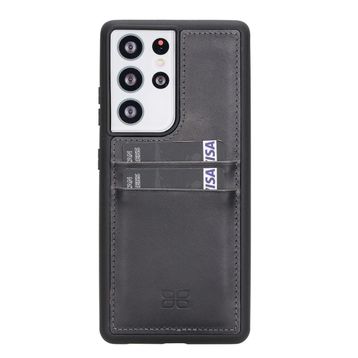 Bouletta FXCPRST1 Samsung Galaxy S21 Ultra Uyumlu Deri Siyah Cep Telefonu Arka Kapak
