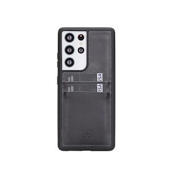 Bouletta FXCPRST1 Samsung Galaxy S21 Ultra Uyumlu Deri Siyah Cep Telefonu Arka Kapak