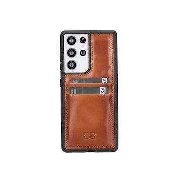 Bouletta FXCPRST2 Samsung Galaxy S21 Ultra Uyumlu Deri Taba Cep Telefonu Arka Kapak
