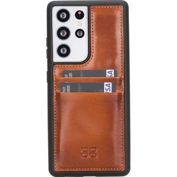 Bouletta FXCPRST2 Samsung Galaxy S21 Ultra Uyumlu Deri Taba Cep Telefonu Arka Kapak