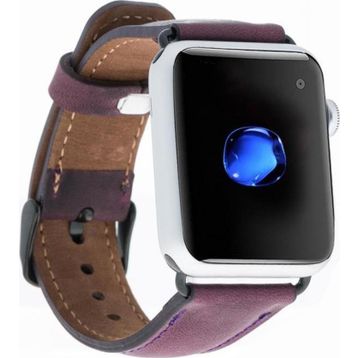 Bouletta G7 38-40-41 mm Mor Apple Watch Uyumlu Deri Kordon