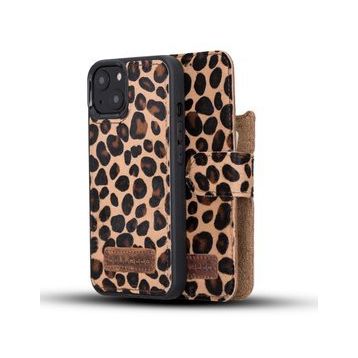 Bouletta LEO-1 Leopar Apple İphone 13 Uyumlu Deri Cüzdanlı Kılıf