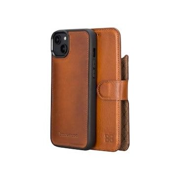 Bouletta MWWN RST2EF Apple iPhone 14 Uyumlu Deri Cüzdanlı Kılıf