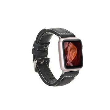 Bouletta NM1-AS1 42-44-45 mm Siyah Apple Watch Uyumlu Deri Kordon