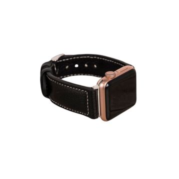 Bouletta NM4-AS1 Siyah Apple Watch 42-44-45 mm Uyumlu Deri Kordon