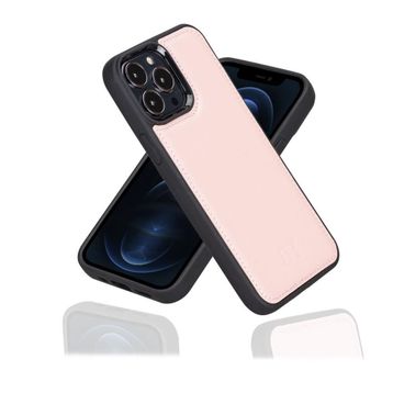 Bouletta Nu2 Pembe Apple iPhone 13 Pro Max Uyumlu Deri Arka Kapak