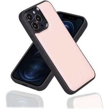 Bouletta Nu2 Pembe Apple iPhone 13 Pro Max Uyumlu Deri Arka Kapak