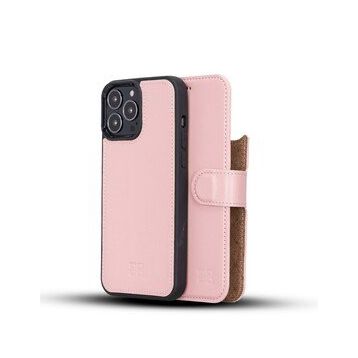 Bouletta Nu2 Pembe Apple iPhone 13 Pro Max Uyumlu Deri Arka Kapak