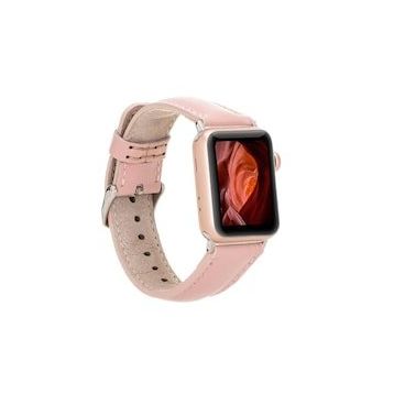 Bouletta NU2 Pembe Apple Watch 42-44-45 mm Uyumlu Deri Kordon