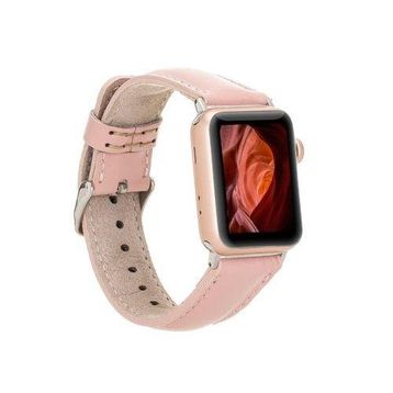Bouletta NU2 Pembe Apple Watch 42-44-45 mm Uyumlu Deri Kordon