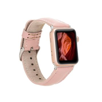 Bouletta NU2 Pembe Apple Watch 42-44-45 mm Uyumlu Deri Kordon