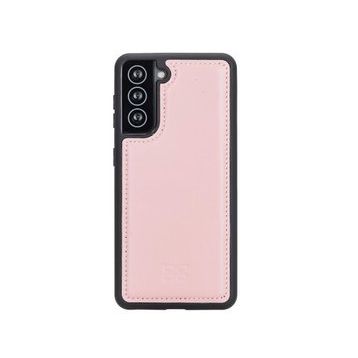Bouletta NU2 Pembe Samsung Galaxy S21 Plus Uyumlu Deri Arka Kapak